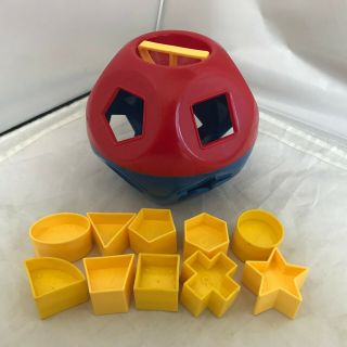 Vtg Tupperware Shape - O - Ball Toys Complete 10 Shapes Tight Spring Vguc