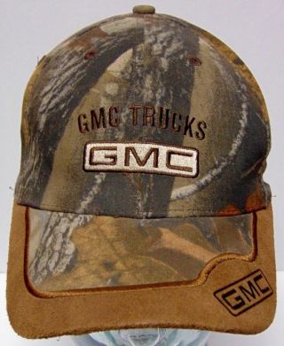 Gmc Trucks General Motors Advertising Camouflage Camo & Brown Outdoor Hat Cap