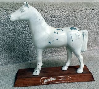 Vintage White Horse Blended Scotch Whisky Sign,  Metal Statue,  Back Bar Display