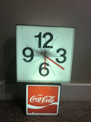 Vintage Rare Electric 1972 Coca Cola Coke/soda Advertising Wall Sign Clock