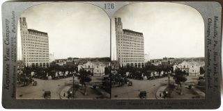 Keystone Stereoview The Alamo Plaza,  San Antonio,  Tx 1910 