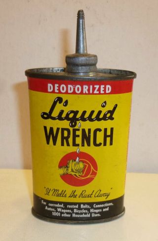 Vintage Liquid Wrench Handy Oiler With Lead Spout Top,