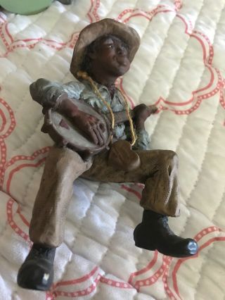 Sarah’s Attic Limited Edition African American Figurine Banjo Player