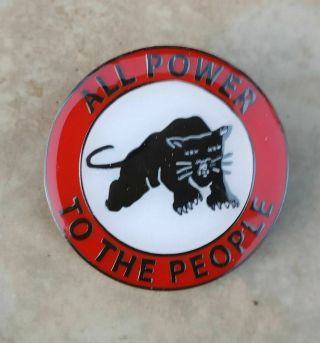 All Power To The People Enamel Pin Badge - Black Panthers Political Socialist
