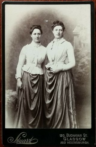Stuart 120 Buchanan St.  Glasgow And Helensburgh Large Cdv Photograph Two Women
