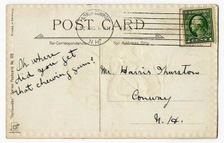 WITCH w BROOM n BLACK CAT postcard 1912 Frances Brundage CRESCENT MOON embossed 2