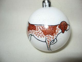 Hand Painted German Shorthaired Pointer Unbreakable Christmas Ornament