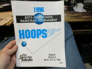 1996 Ohio High School Basketball Tournament Program Ottawa Glandorf Olmsted Fall