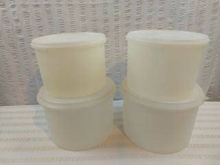 Vintage Tupperware Stacking Canister Set Of 4 W/ Lids 265 - 16 229 - 6