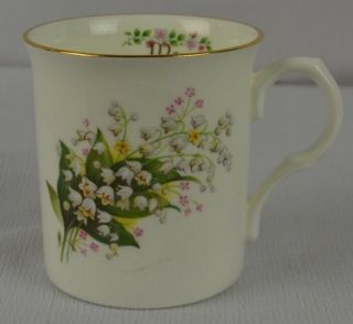 Crown Trent Mug Lily Of Valley Month May Flower Coffee Cup Bone China 12 Ounce