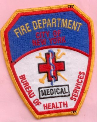 York City Fire Dept Bureau Of Health Services Patch
