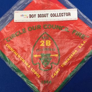 Boy Scout 1964 Oa Area 2 B Fellowship Neckerchief Camp Towanda Chinchewunska 440