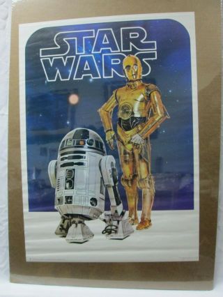 Robots Star Wars Movie Character Vintage Poster Garage 1977 Cng20