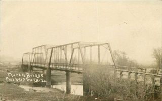 Butler County C - 1910 Truss Girder Bridge Rppc Real Photo Postcard 1876