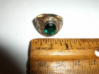 Old Girl Scouts Of America Girl Scout Usa Gold Filled Size 6.  5 Green Stone Ring