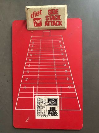 Vintage Diet 7up Advertising Clip Board Side Stack Attack