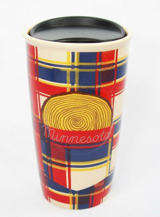 Starbucks Minnesota Tall Travel Tumbler W/ Lid Ceramic Souvenir Mug