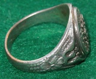 WWII US Army Highly Detailed Vintage STERLING Ring Eagle 3