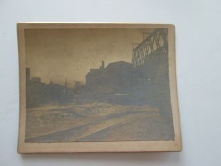 Late 1800s Or Early 1900s Cabinet Card,  Buffalo Ny,  " Looking Up Erie Street "