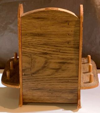 DYI REDO Wood Rocking Chair Pin Cushion Thread Thimble Holder Sewing Caddy VNTG 3