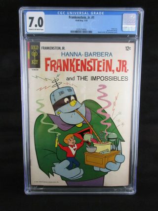 Frankenstein,  Jr.  & The Impossibles 1 (1967) Gold Key Hanna Barbera Cgc 7.  0