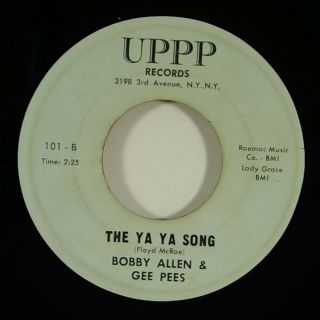 Bobby Allen & Gee Pees " The Ya Ya Song " Funk/sweet Soul 45 Uppp Mp3