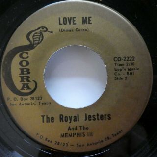 Royal Jesters 45 Love Me / Lets Kiss And Make Up Cobra Doowop Vg,  C3640