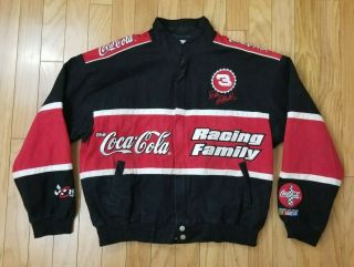 Dale Earnhardt Sr Coca Cola Racing Jacket Mens Large Nascar Chase Authentics Vtg