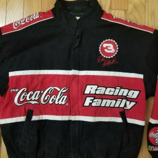Dale Earnhardt Sr Coca Cola Racing Jacket Mens Large NASCAR Chase Authentics VTG 3