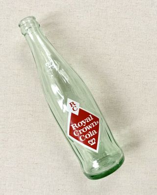 Vintage Royal Crown Cola Bottle Rc 12 Fl Oz Clear Glass Collectible Americana