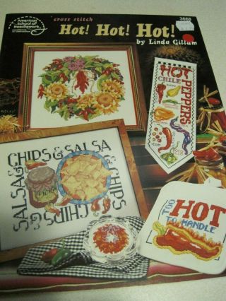 Hot Hot Hot By Linda Gillum 16 Pg 1995 Cross Stitch Booklet