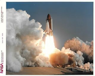 Sts 51 - G Nasa Space Shuttle Discovery Launch Press 2 (two) Photos