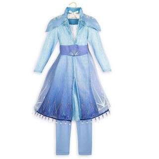 Elsa Frozen Ii 2 Costume Size 7/8 Nwt Disney Store Tunic Dress & Pants No Boots