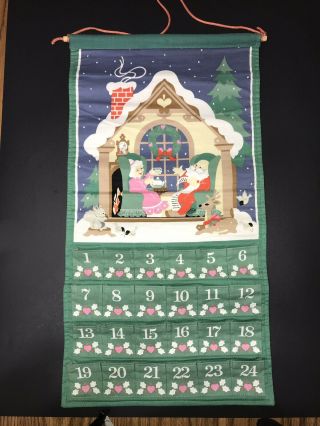 Vintage 1987 Avon Countdown To Christmas Advent Calendar No Mouse