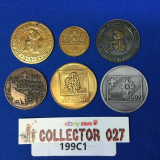 Boy Scout Bsa National Jamboree Coins 1957,  1960,  1964,  1969,  1973,  1977 Six Coins
