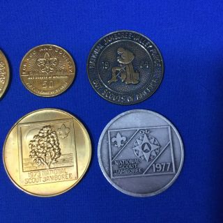 Boy Scout BSA National Jamboree Coins 1957,  1960,  1964,  1969,  1973,  1977 Six Coins 3