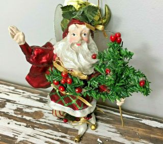 Mark Roberts Christmas Tree Ornament Fairy Santa Claus Limited Ed.  7 " Tall