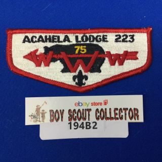 Boy Scout Oa Acahela Lodge 223 1990 75th Order Of The Arrow Pocket Flap Patch Pa