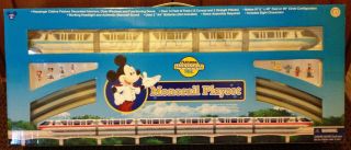 Rare Disney Monorail Playset - Color Teal W/ Track & Figures -