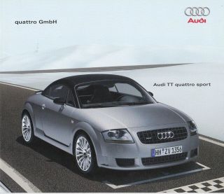 Brochure 2005 Audi Tt Quattro Sport