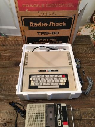 Vintage Radio Shack Tandy Trs - 80 64k Color Computer Game Console