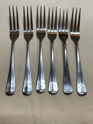 6 Stanley Roberts Jefferson Manor Stainless 3 Tine Dinner Forks