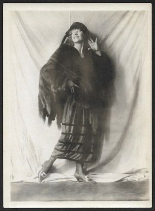 Chic Art Deco Vogue Fur Coat & Dress 1920s Charles Sheldon Fashion Ad Photograph