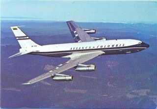 Avianca Boeing 720 - Aviation Airline Postcard (2)