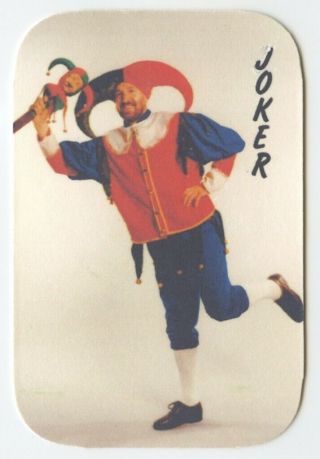 (555) Joker Playing Card - Happy Jester,  Dancing (santa Claus)