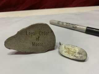 Vintage Heavy Brass Loyal Order of Moose Membership Award Collectible 3