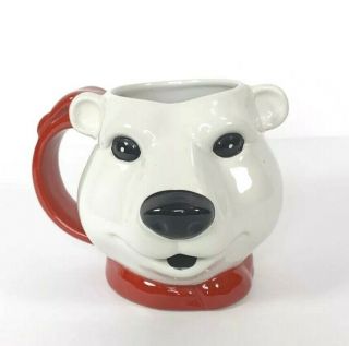 Coca - Cola Polar Bear Head Oversized Mug By Dakin Dated 1994 Coffee