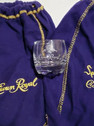 Crown Royal Seagram Velvet Bag With Shot Glass