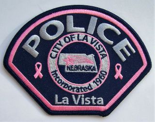 Htf 2017 City Of La Vista Ne Police Pink Cancer Awareness Version Patch