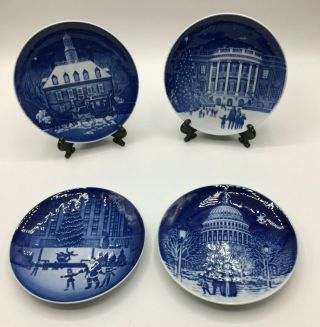 Bing And Grondahl Christmas In America Collector Plates 1986 1987 1988 1990